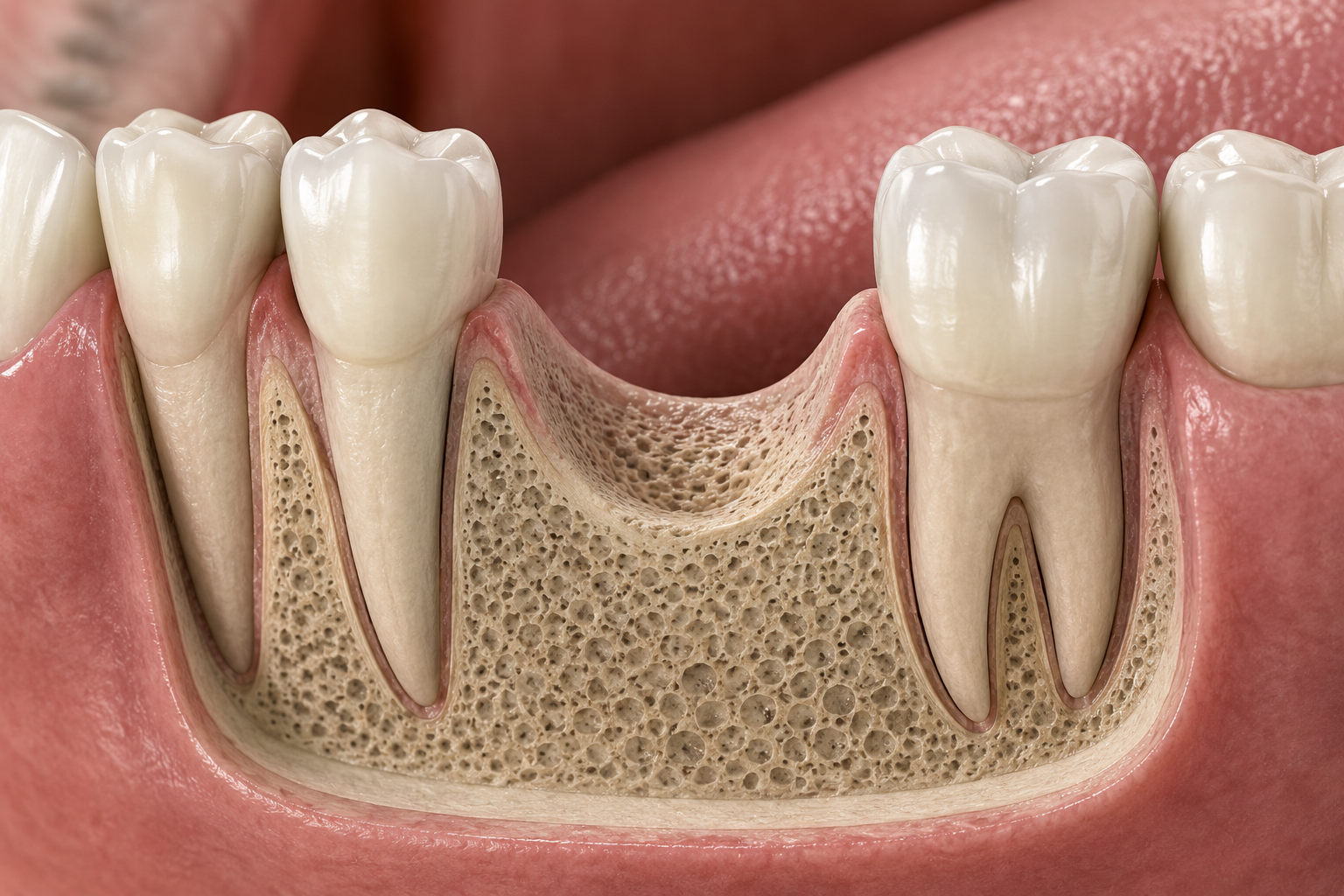 Pérdida de hueso antes de colocar un implante dental